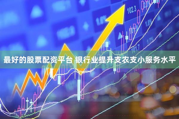 最好的股票配资平台 银行业提升支农支小服务水平