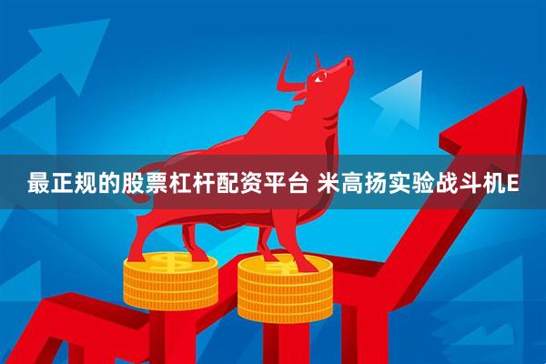 最正规的股票杠杆配资平台 米高扬实验战斗机E